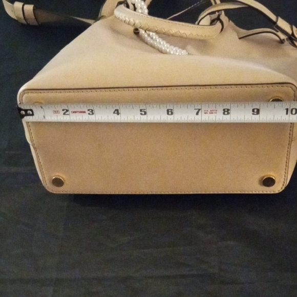 Michael Kors Cream Shoulder Bag with Pearl Accent - Picture 5 of 9
